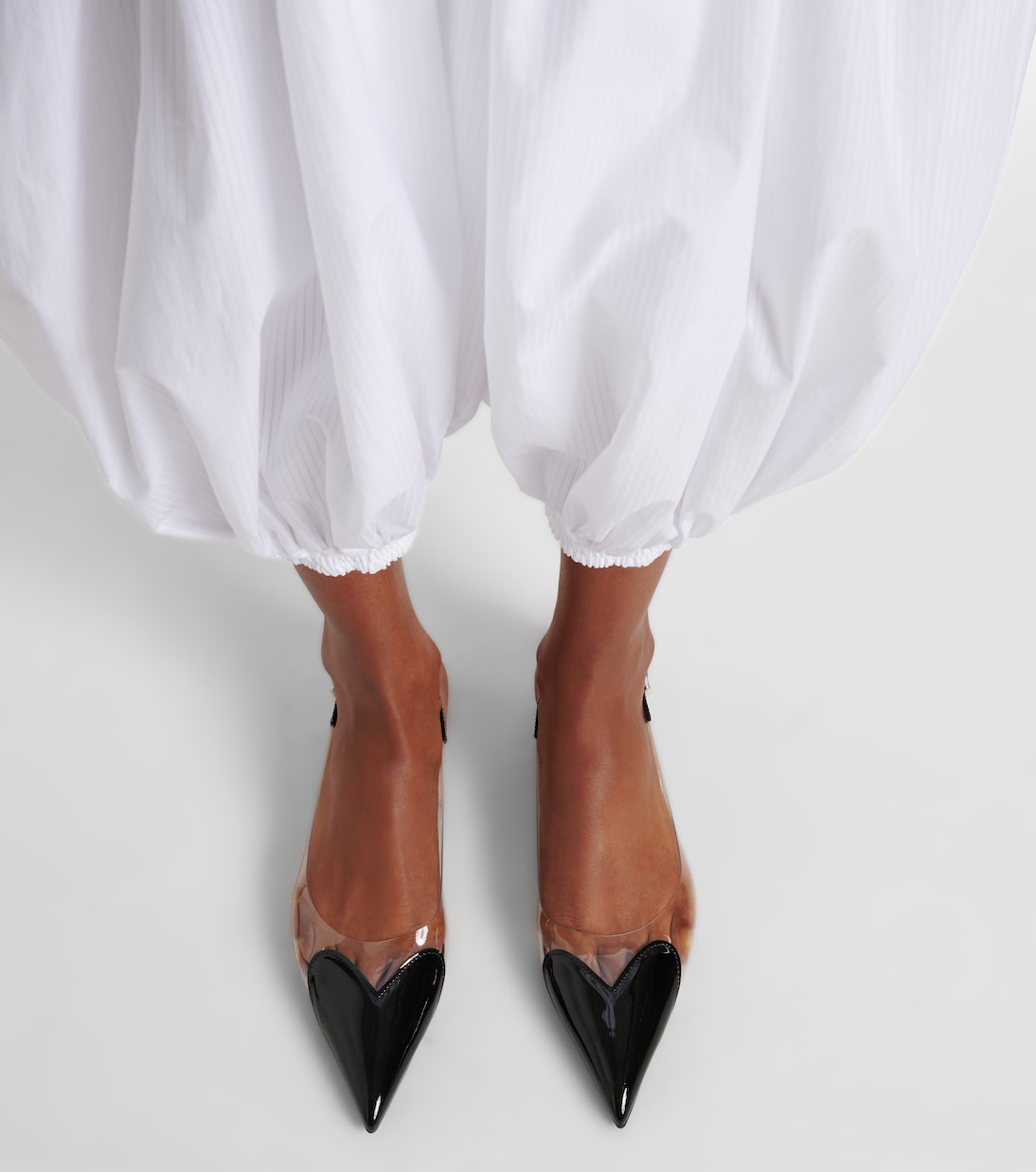 Le Cœur patent leather and PU slingback flats | Alaïa