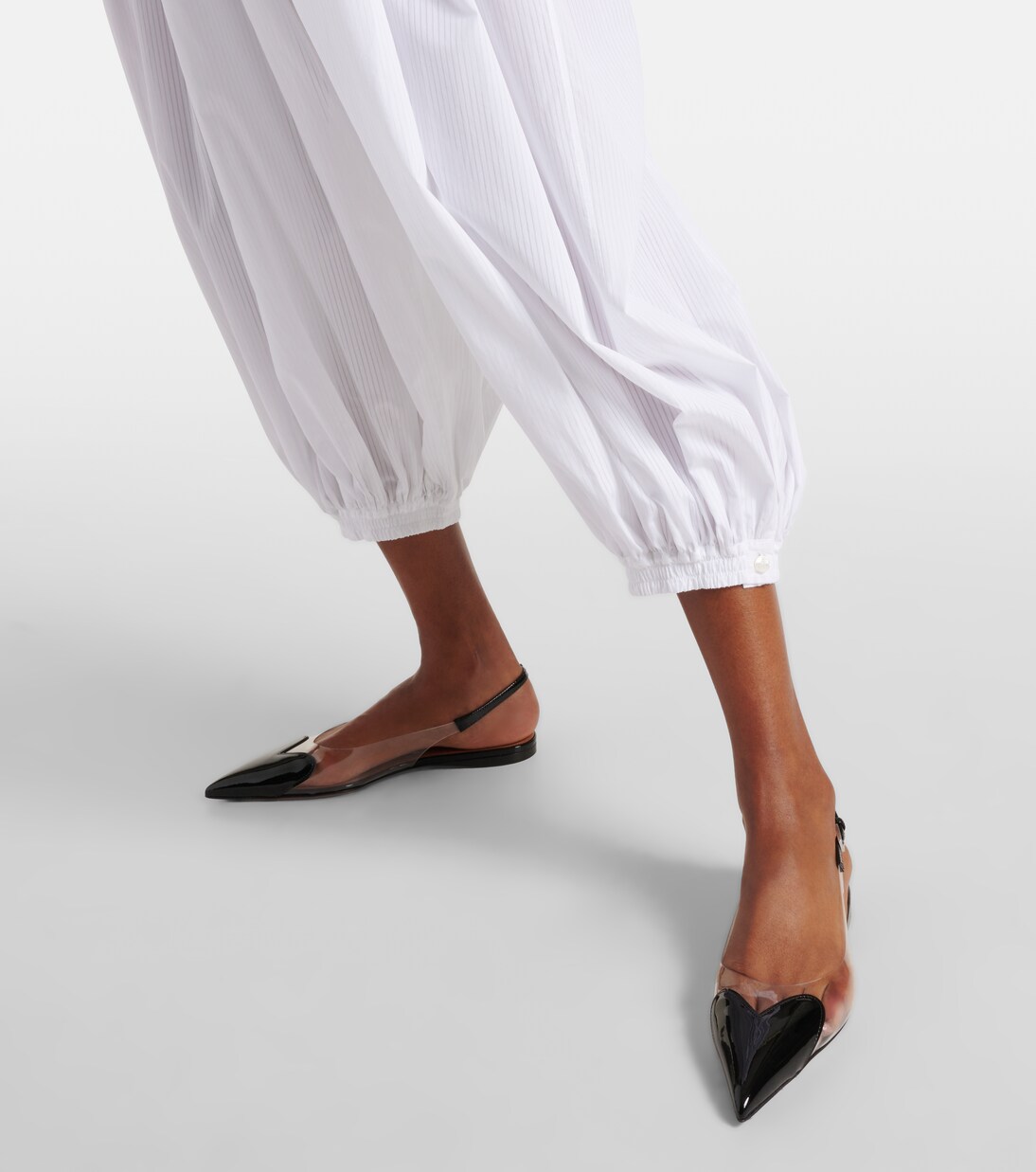 Le Cœur patent leather and PU slingback flats | Alaïa