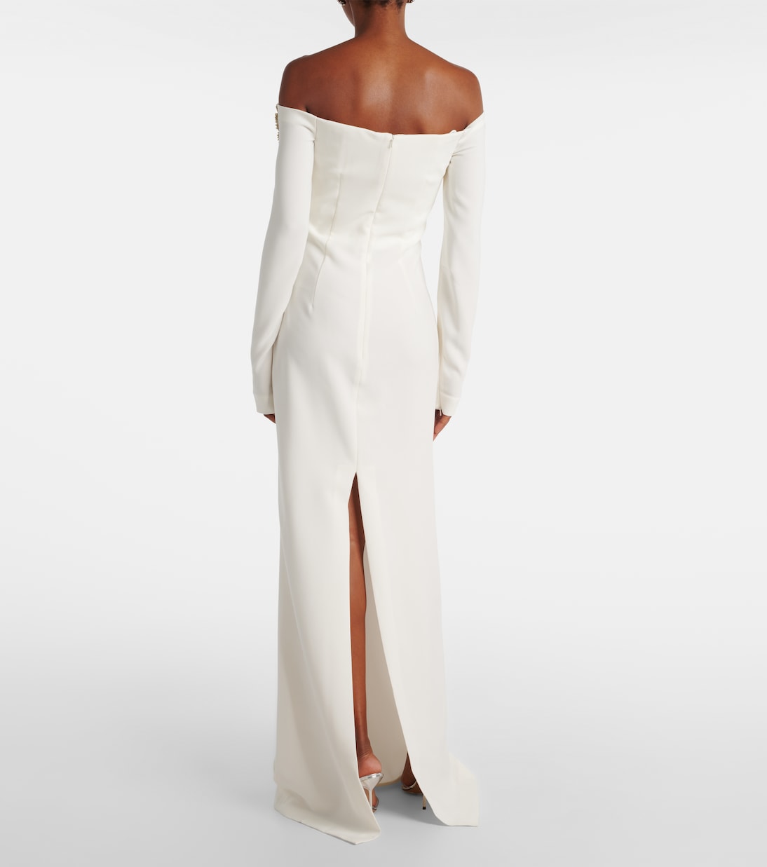 Robe longue Meline à encolure bardot | Costarellos