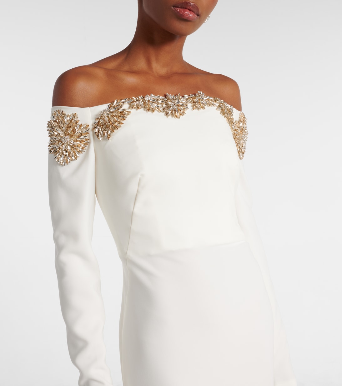 Robe longue Meline à encolure bardot | Costarellos