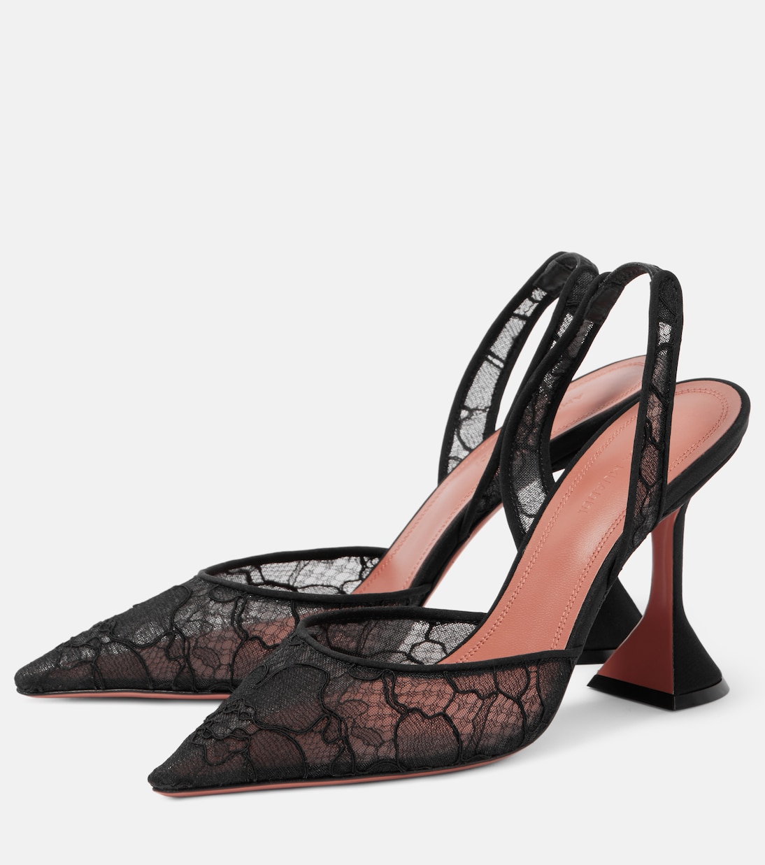 Holli 95 lace slingback pumps | Amina Muaddi
