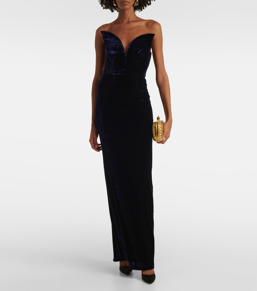 Strapless velvet gown | Roland Mouret
