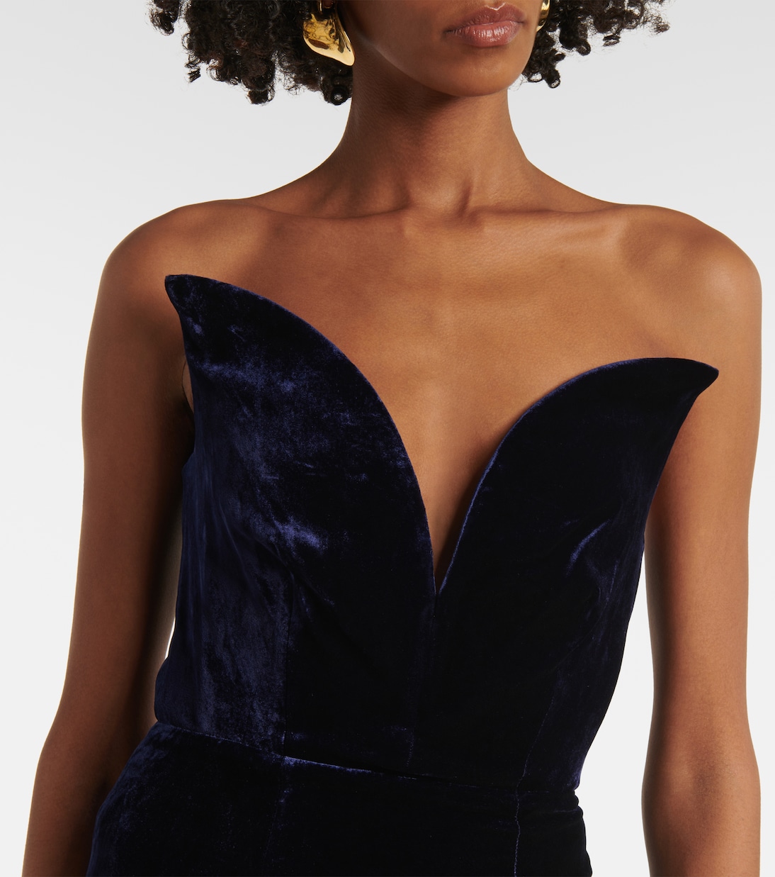 Strapless velvet gown | Roland Mouret