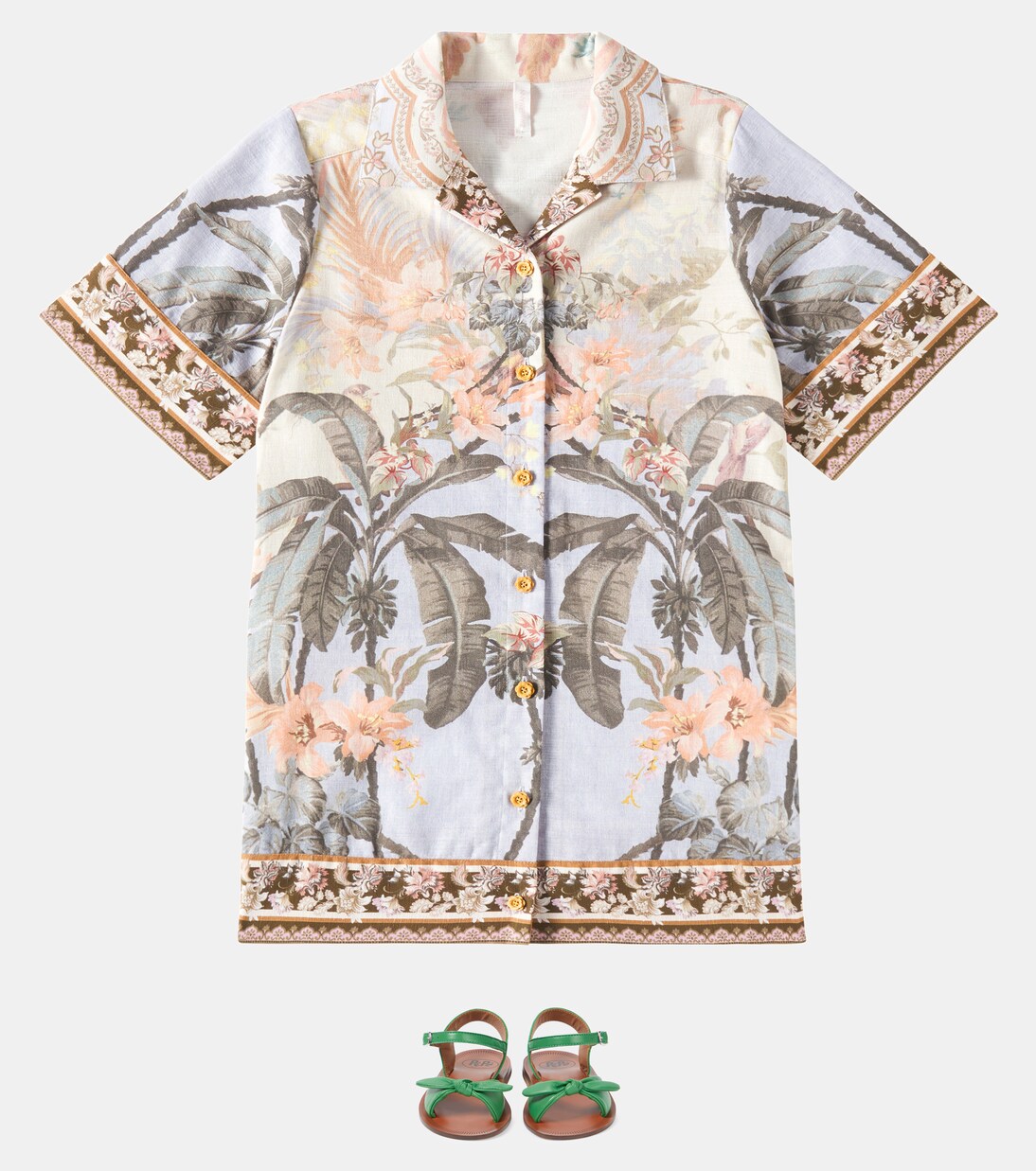 Wylie floral cotton dress | Zimmermann Kids