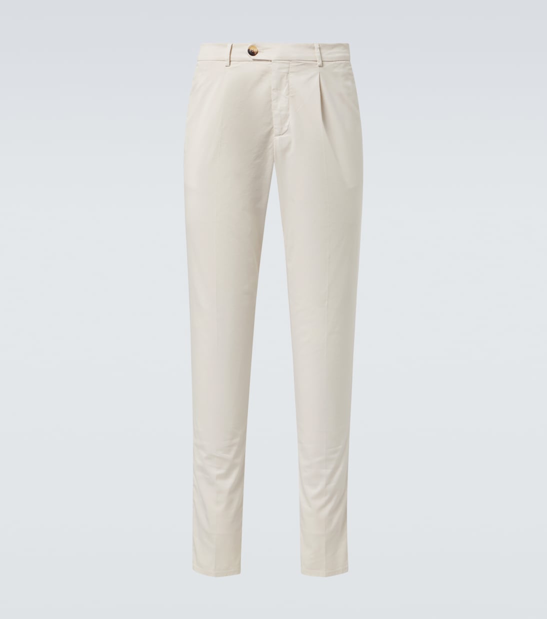 Cotton-blend gabardine slim pants | Brunello Cucinelli