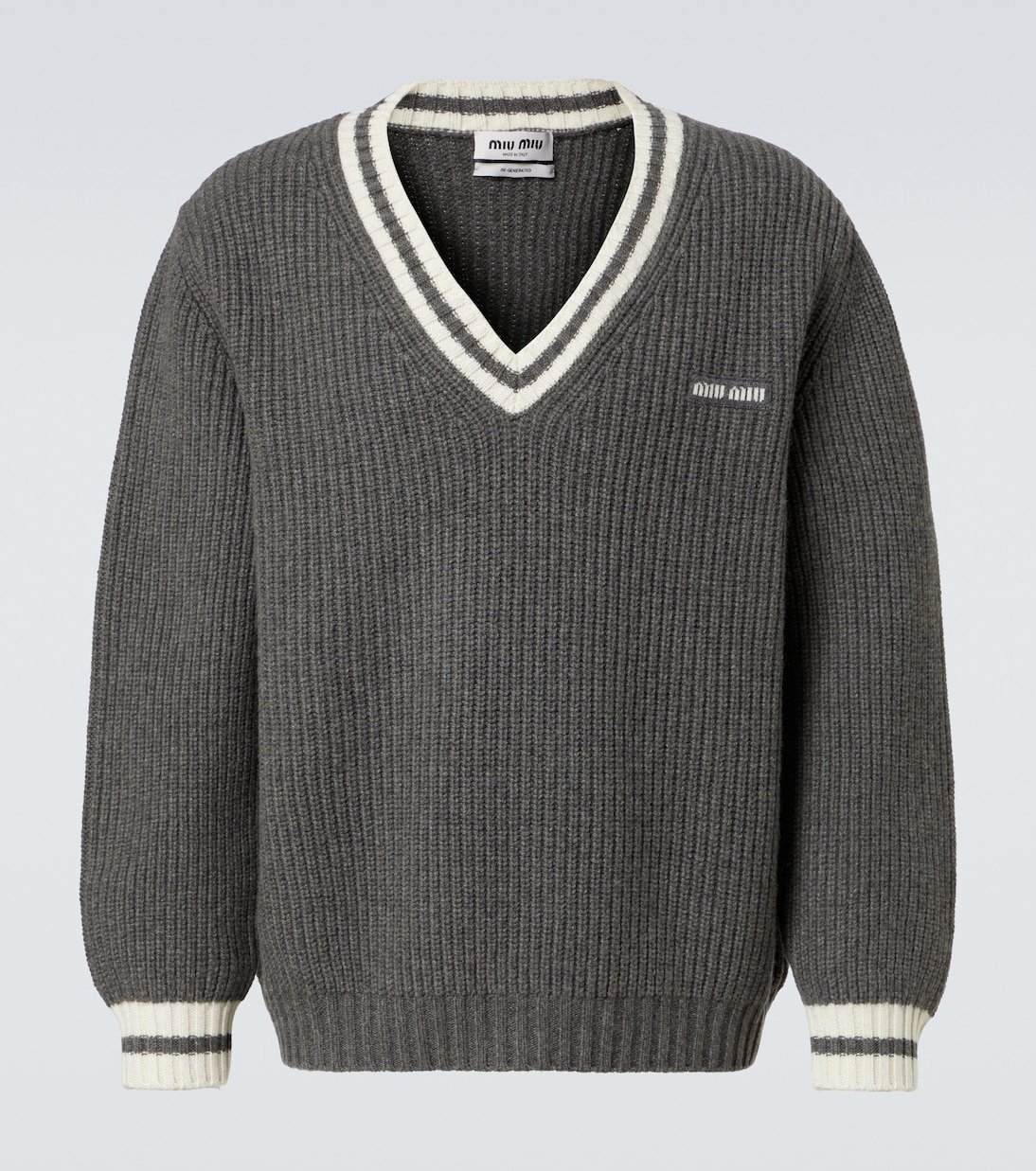 Ribbed-knit wool and cashmere sweater | Miu Miu
