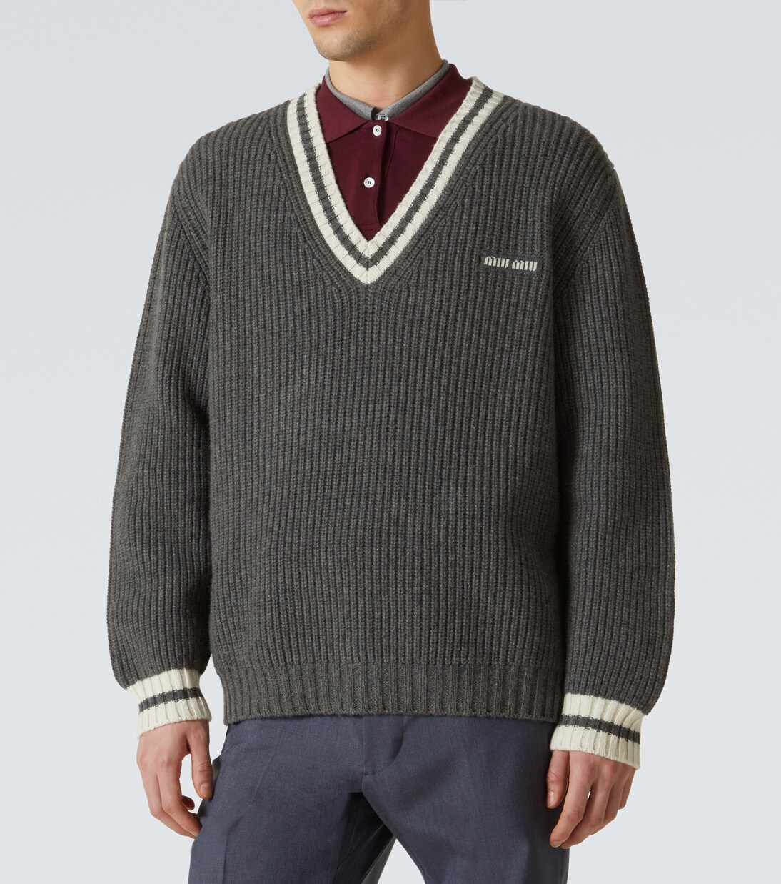 Ribbed-knit wool and cashmere sweater | Miu Miu