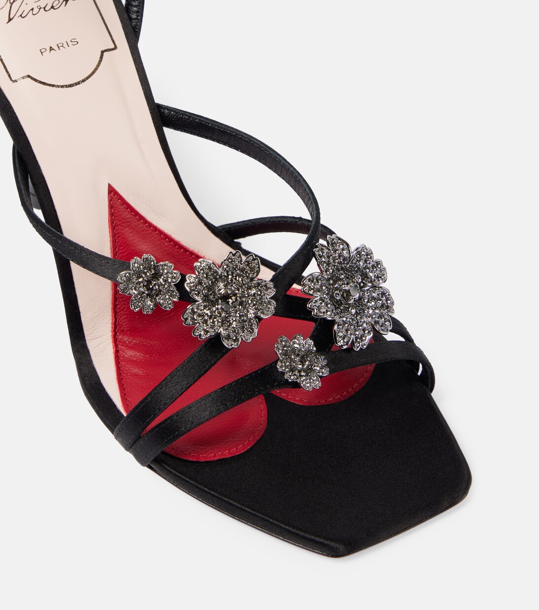 Sandalen I Love Vivier Flower 100 aus Satin | Roger Vivier