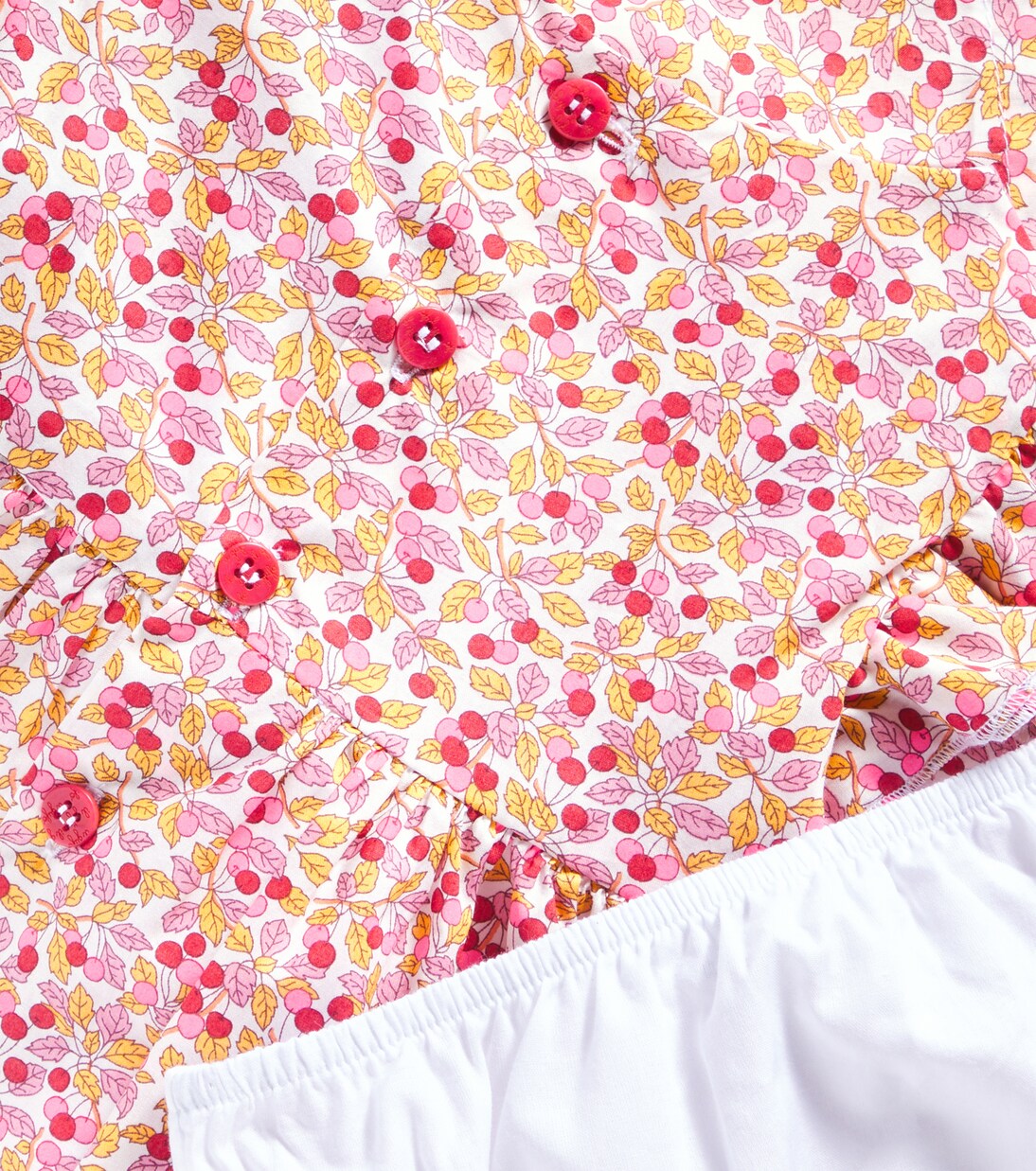 Baby floral cotton dress and bloomers set | Il Gufo