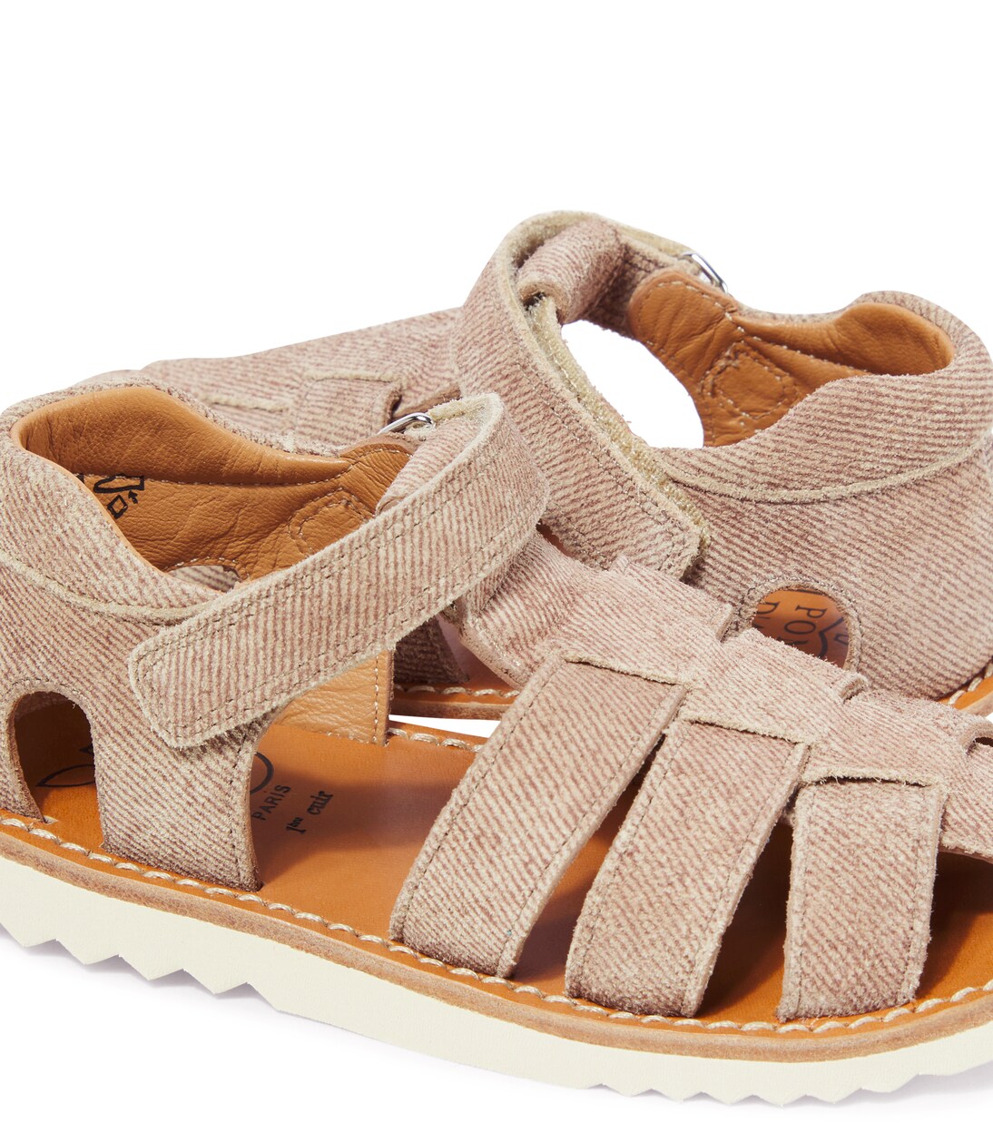 Sandalen Waff Papy aus Denim | Pom d'Api