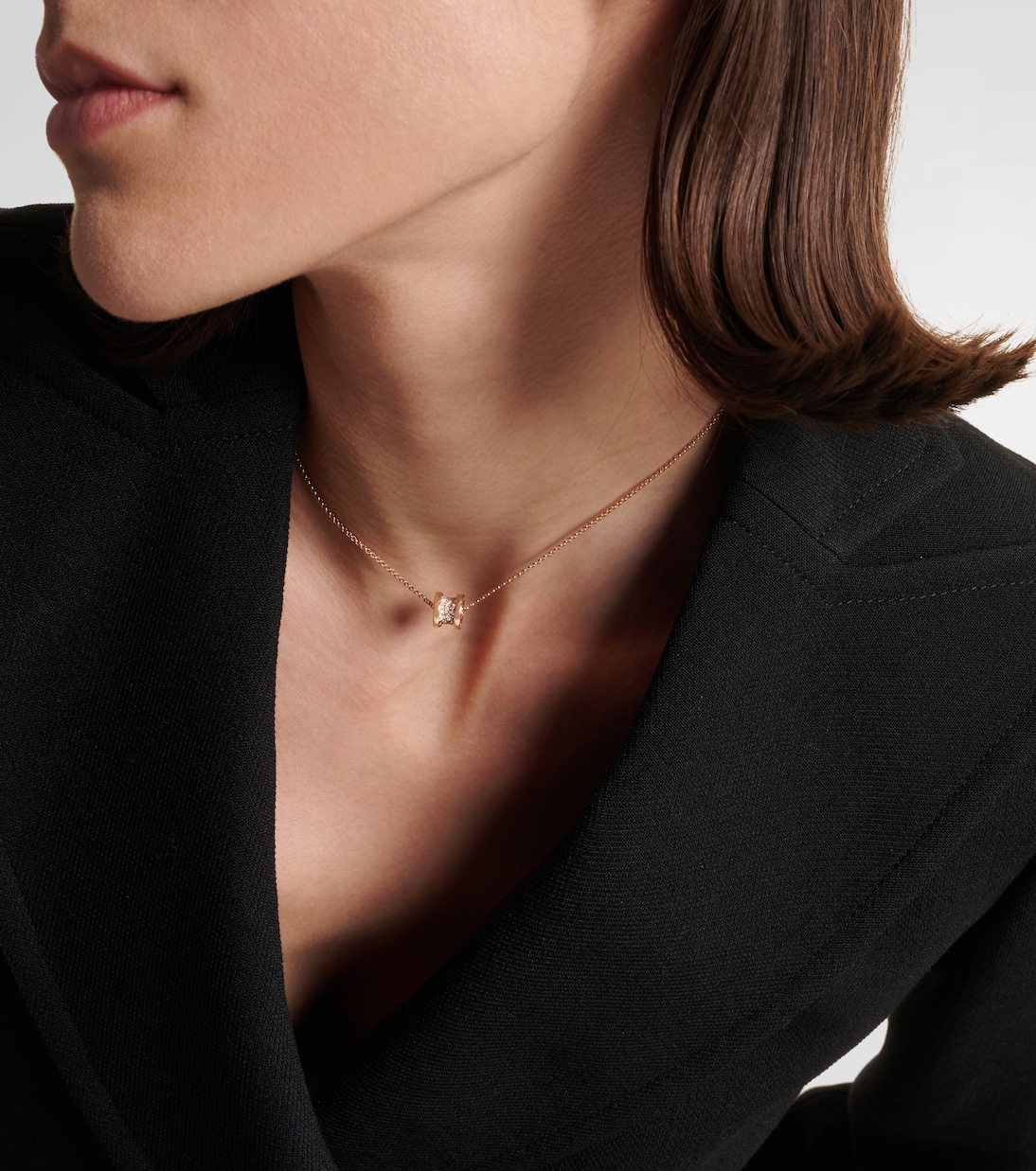Collier B.zero1 en or rose 18 ct et diamants | Bvlgari