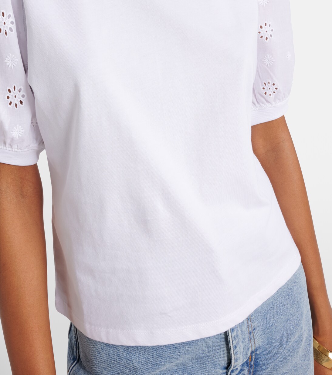 The Lace cotton T-shirt | Frame