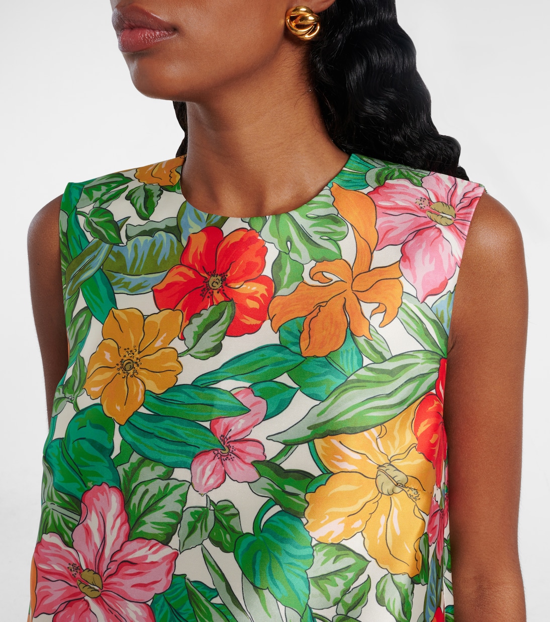 فستان قصير بطبعات الورود Amelia | Alémais