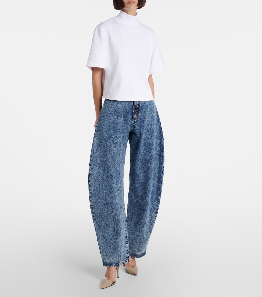 Pumps slingback Cœur 90 in suede e PVC | Alaïa