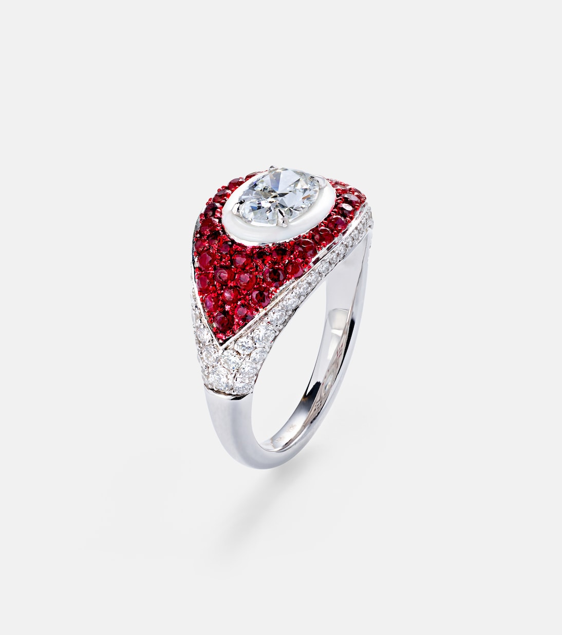 Bague en or 18 ct, rubis et diamants | Kamyen