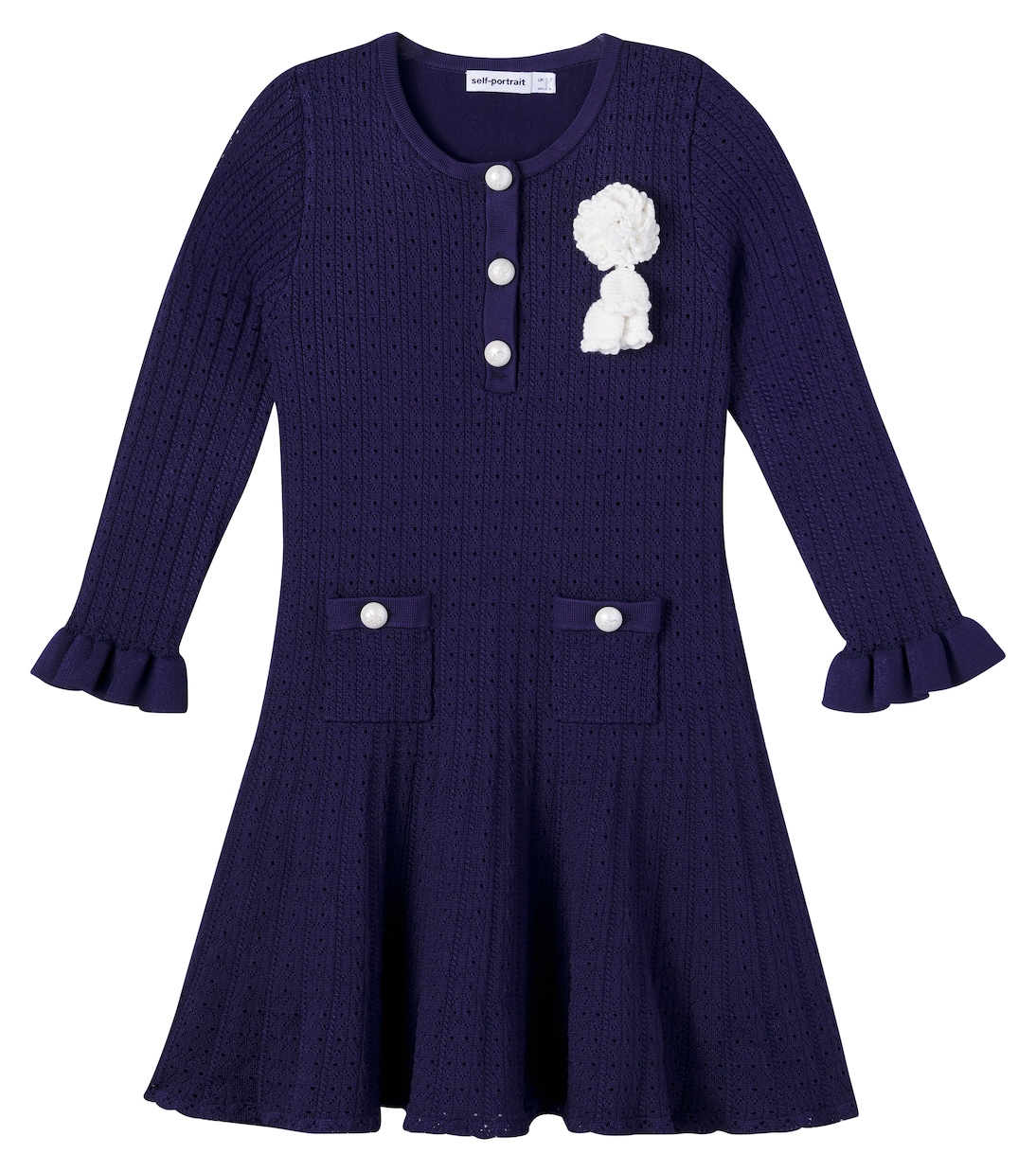 Robe Pointelle à fleurs | Self-Portrait Kids