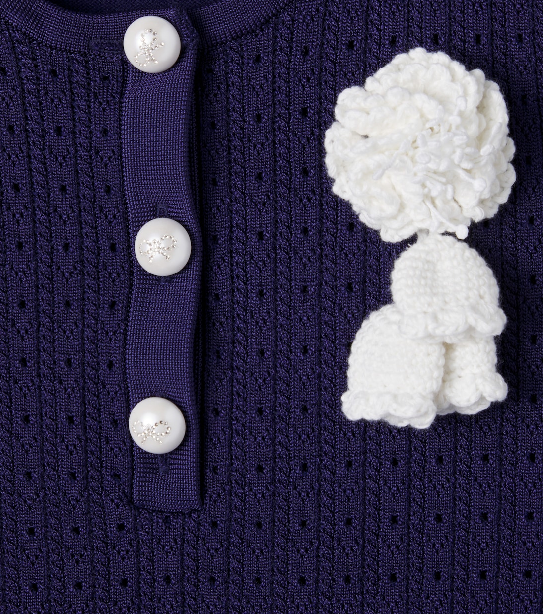 Robe Pointelle à fleurs | Self-Portrait Kids