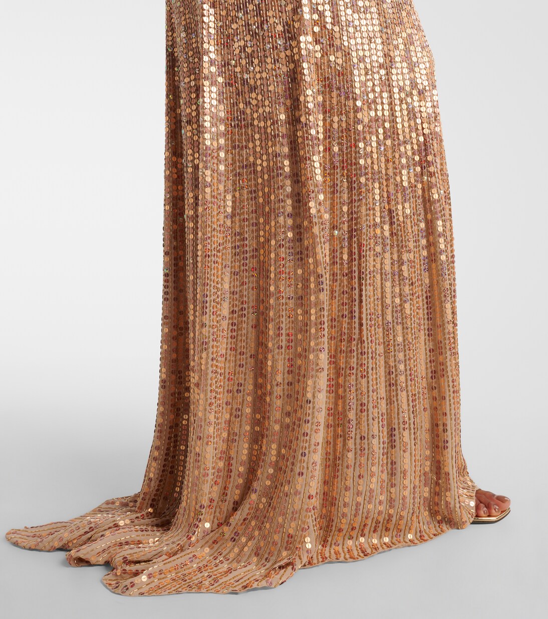 Robe longue Benue en soie à ornements | Jenny Packham