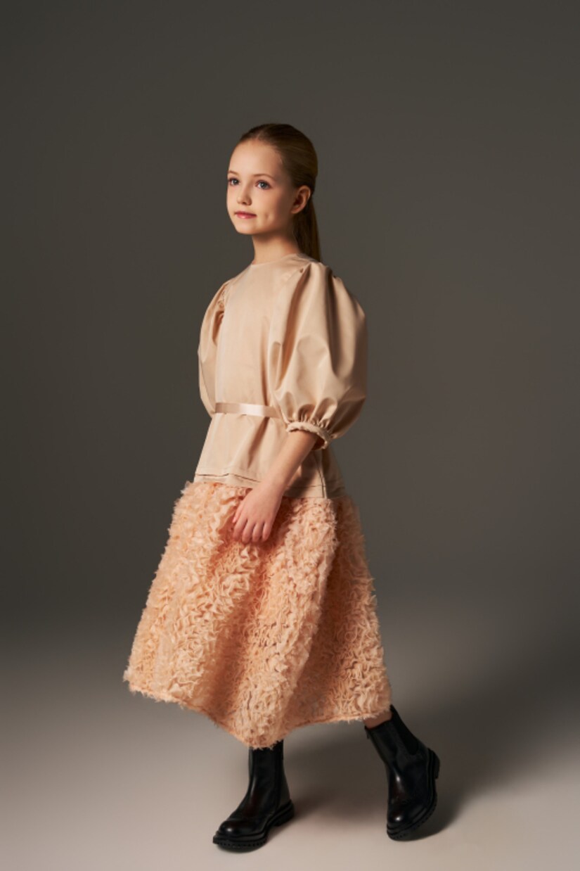 Gabie bow-detail ruffled dress | C'era Una Volta