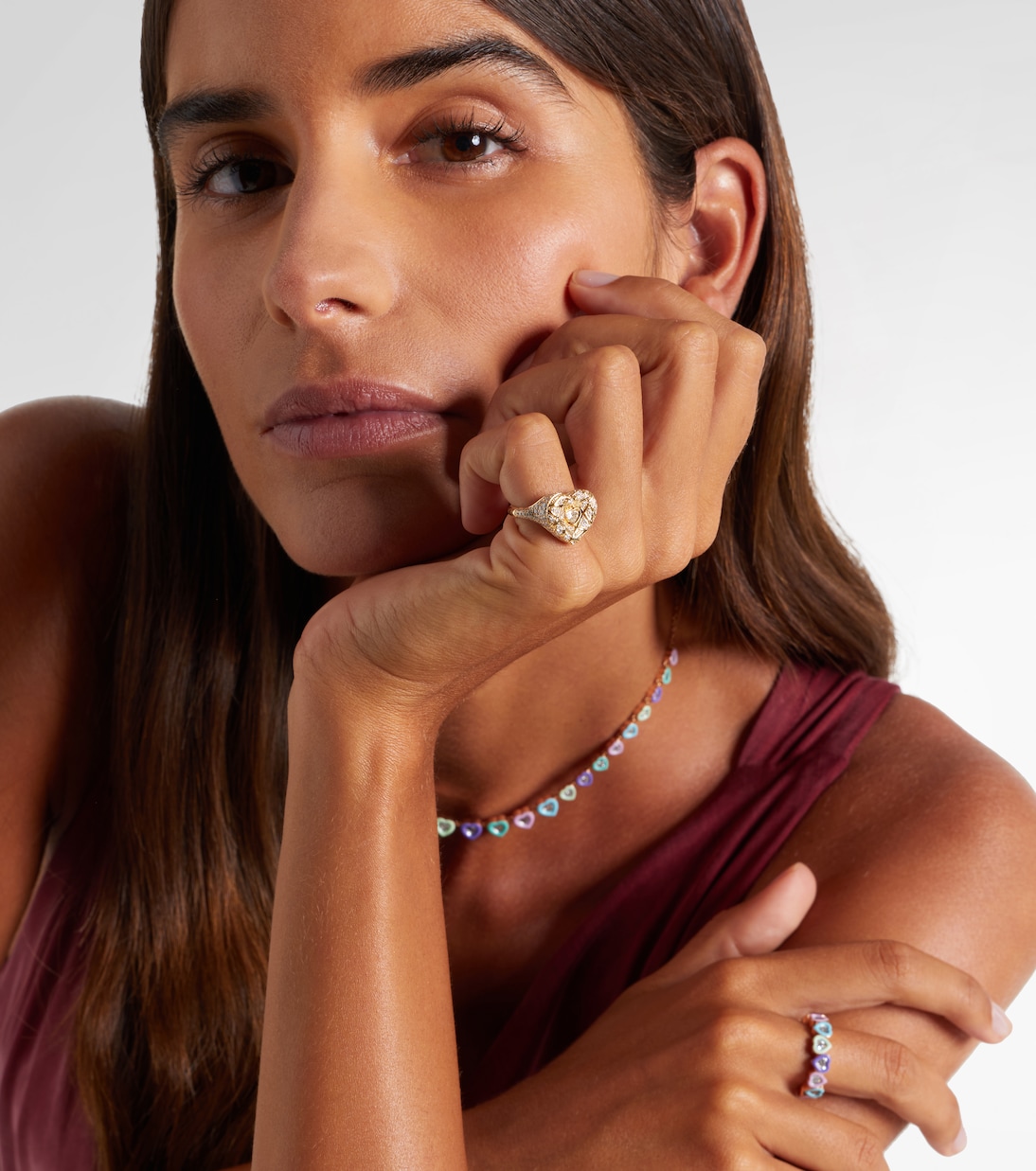 Bague d'auriculaire en or 18 ct et diamant | Kamyen