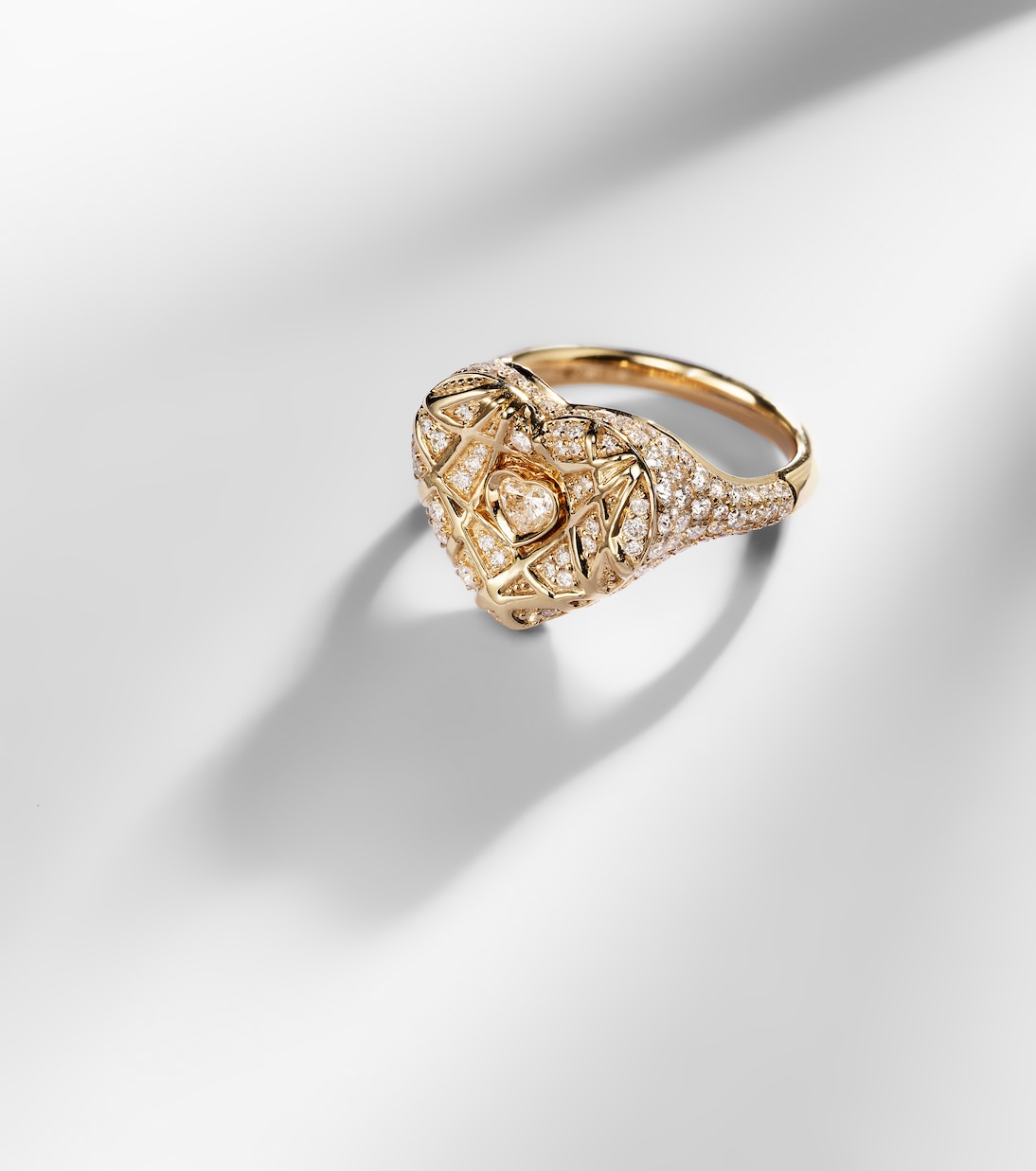 Bague d'auriculaire en or 18 ct et diamant | Kamyen