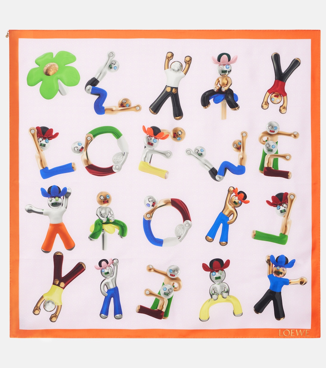 Anagram logo silk twill scarf | Loewe