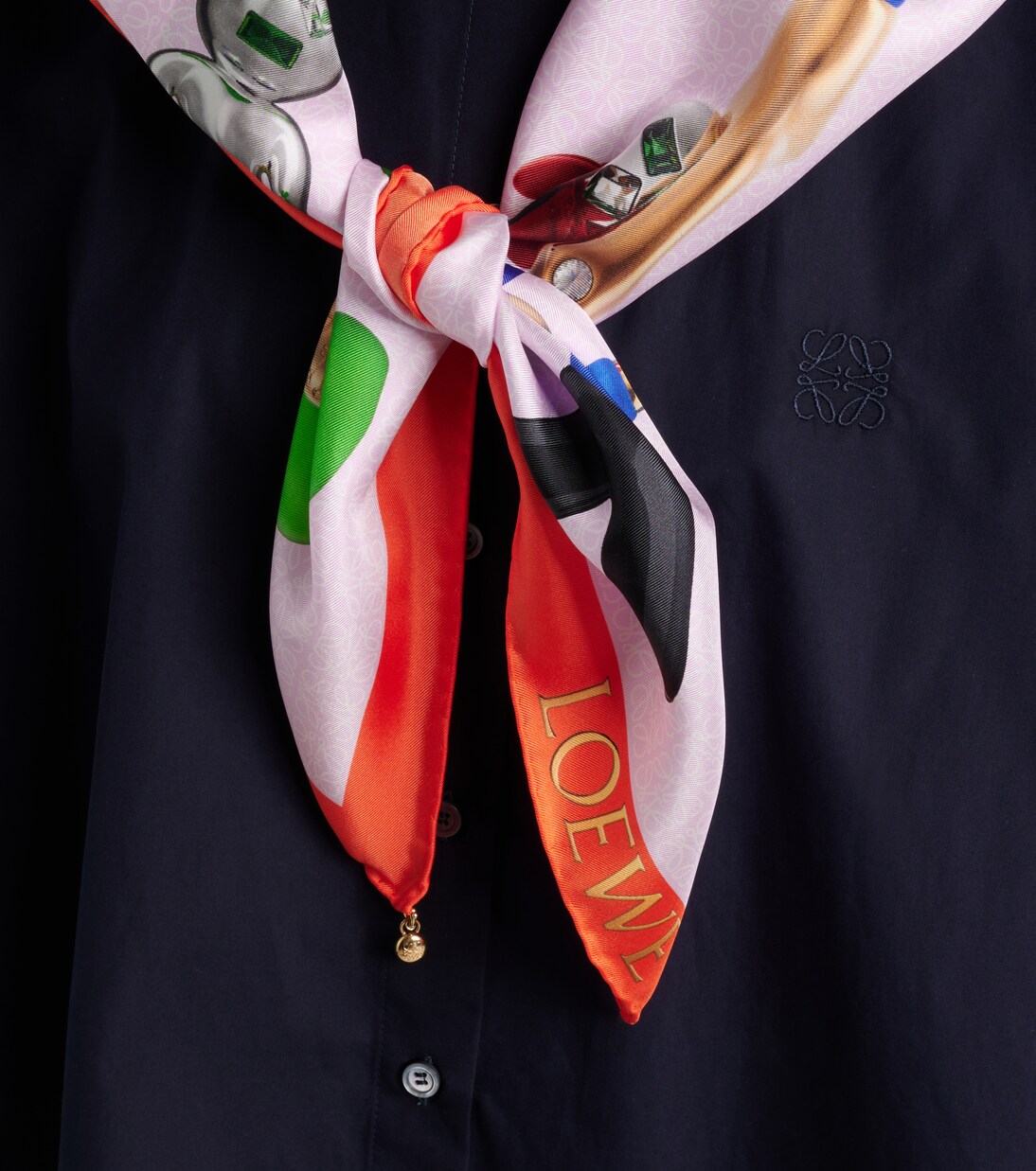 Anagram logo silk twill scarf | Loewe