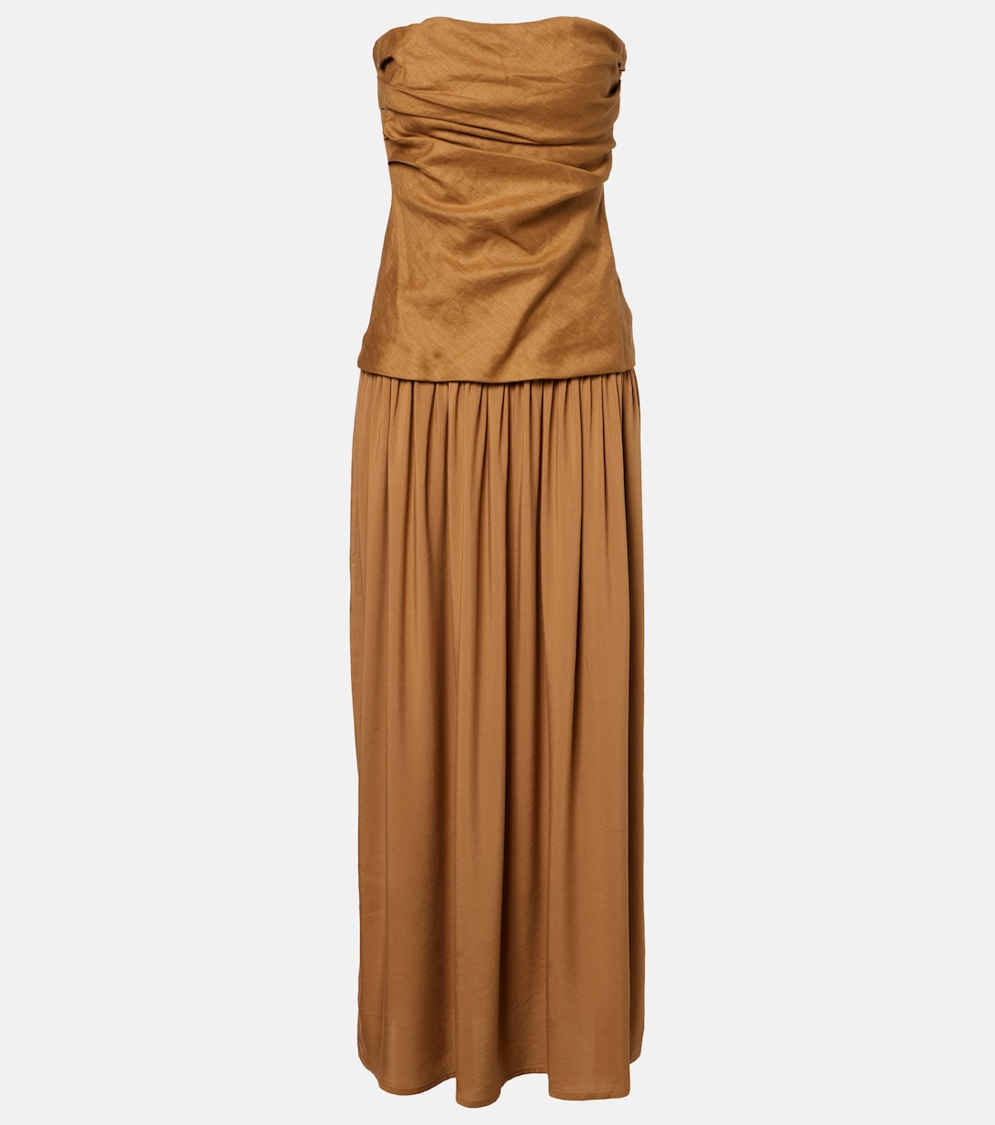 Hedy gathered linen maxi dress | Faithfull