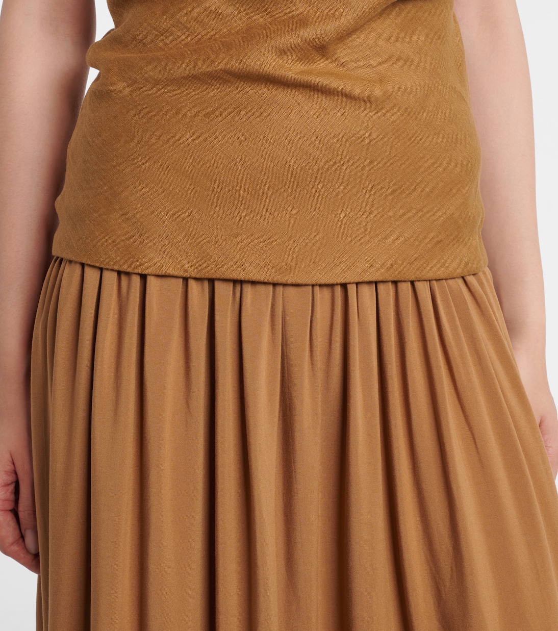 Hedy gathered linen maxi dress | Faithfull