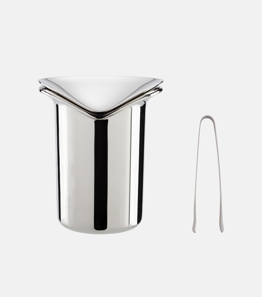 Wine & Bar stainless steel ice bucket and tongs set by Thomas Sandell | Georg Jensen