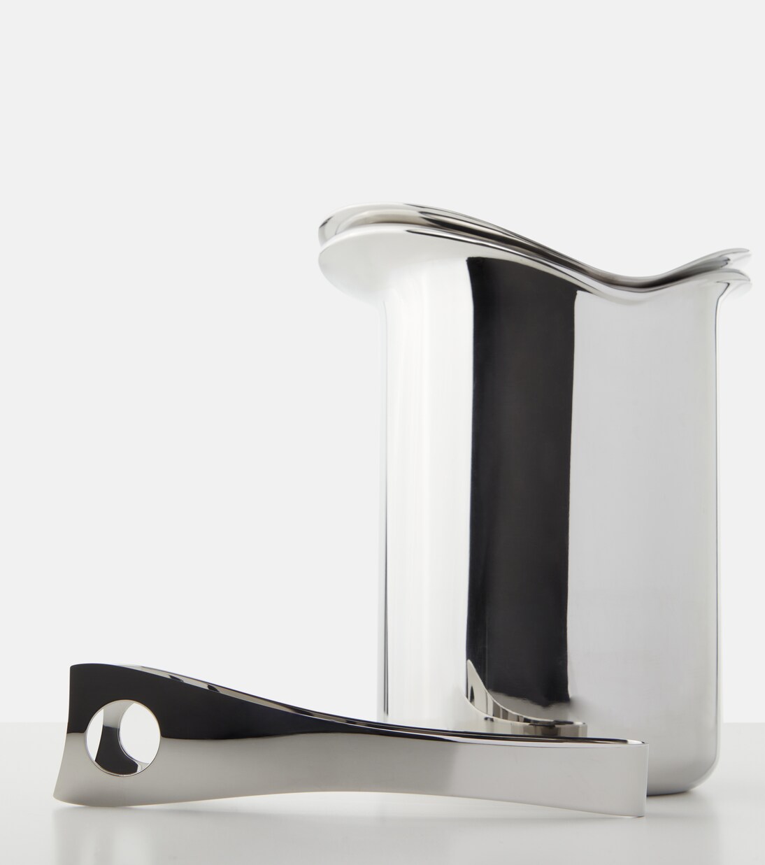 Wine & Bar stainless steel ice bucket and tongs set by Thomas Sandell | Georg Jensen