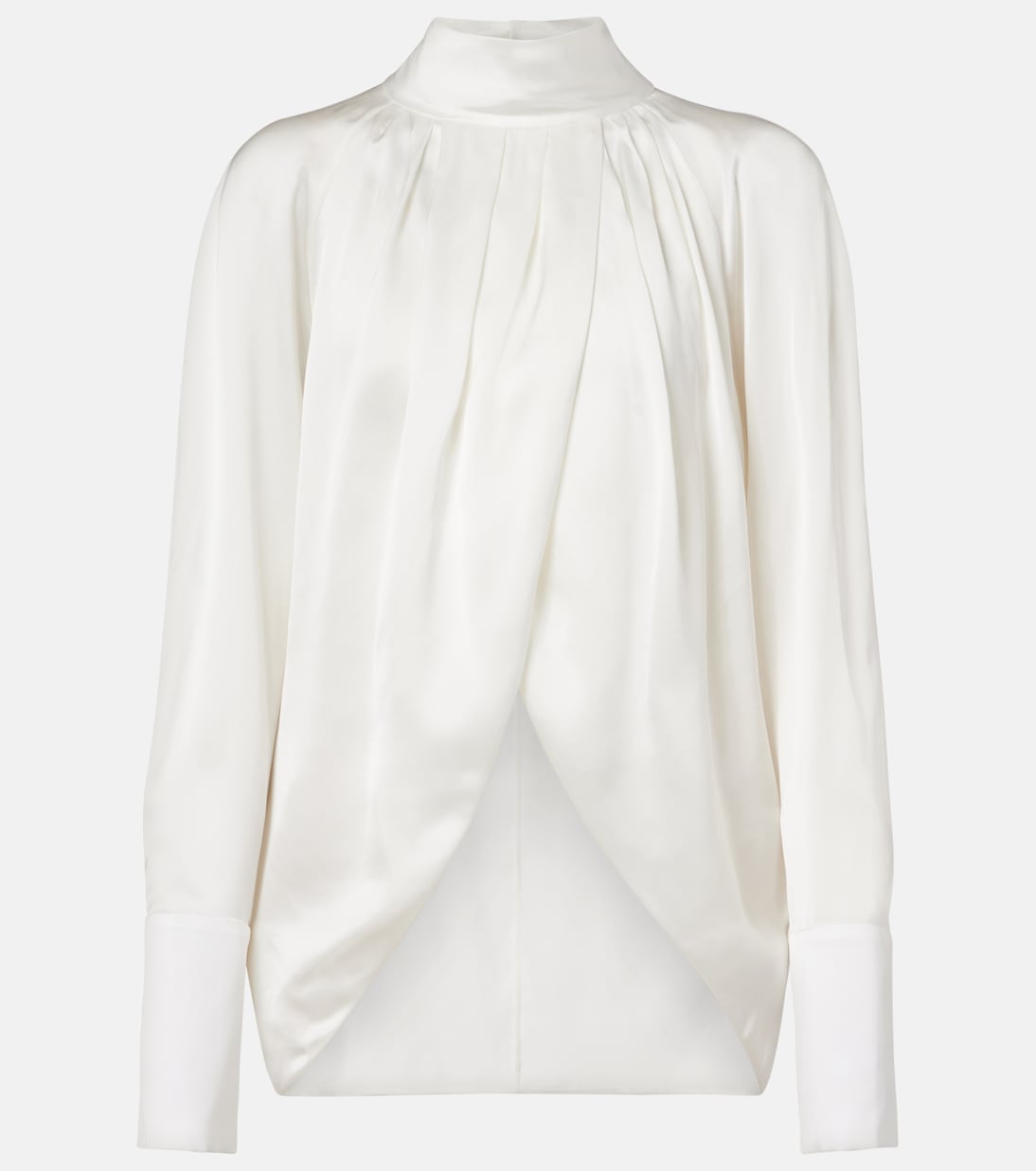 Draped silk satin blouse | Balmain