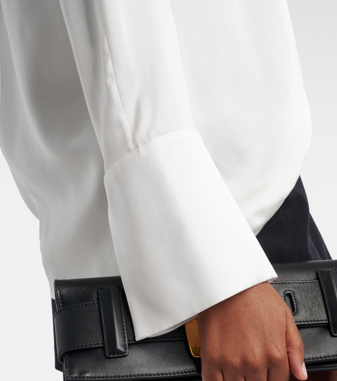 Draped silk satin blouse | Balmain