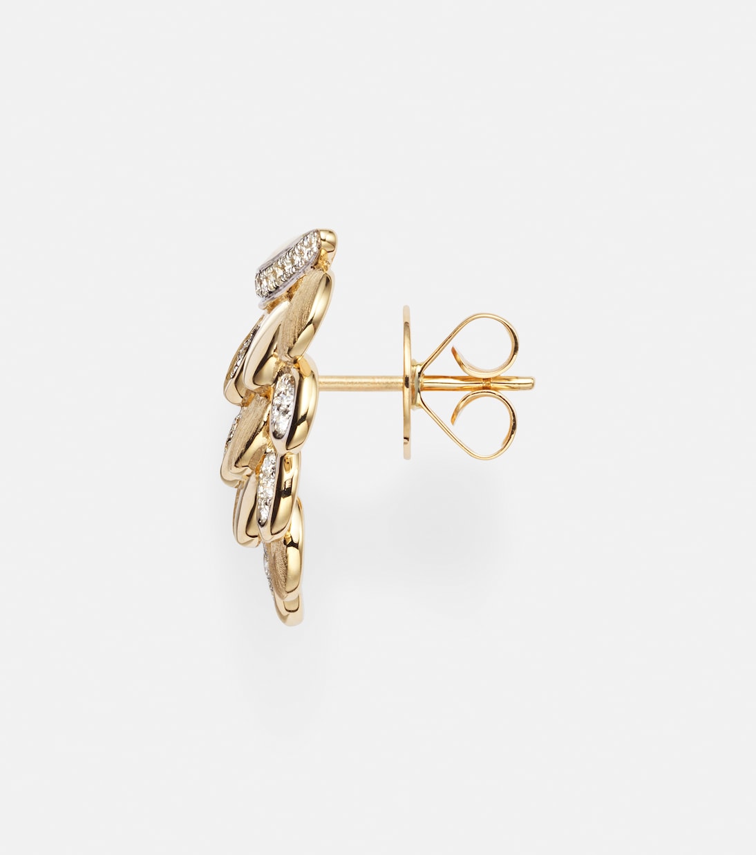 Orecchino singolo Blossom in oro 14kt con diamanti | Rainbow K