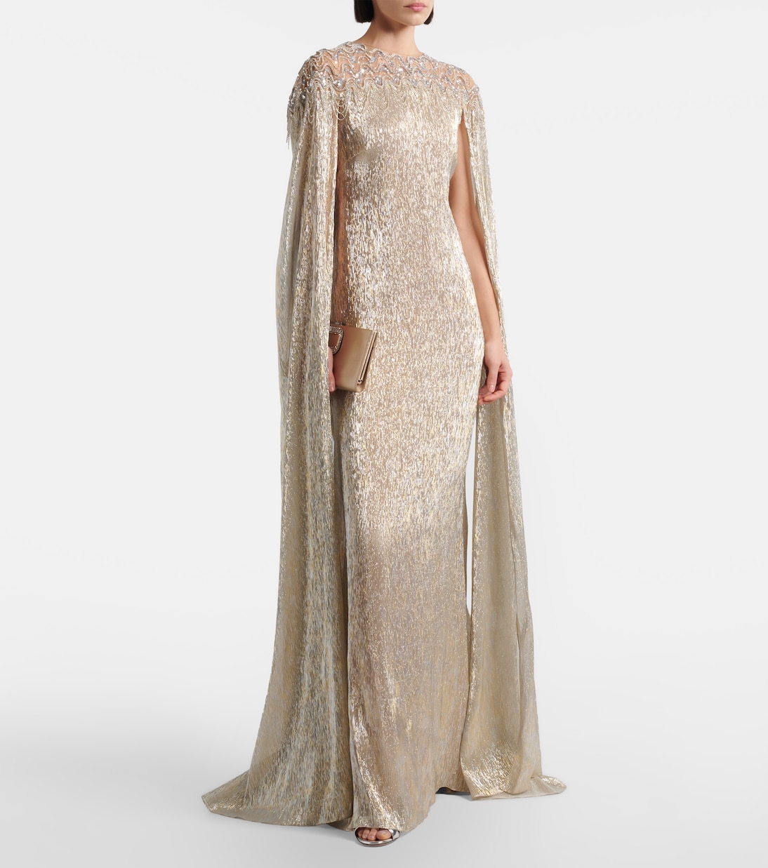 Verzierte Robe aus Seide | Oscar de la Renta