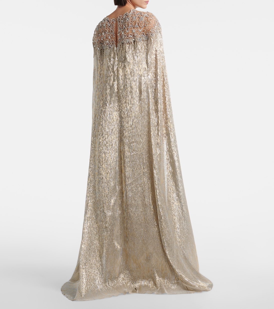 Verzierte Robe aus Seide | Oscar de la Renta