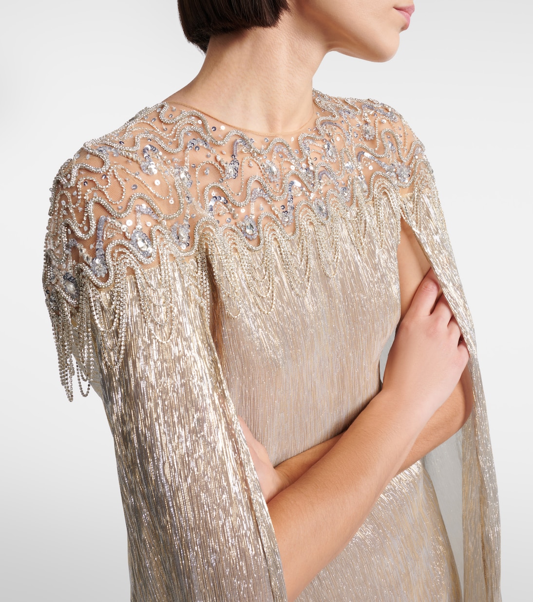 Verzierte Robe aus Seide | Oscar de la Renta