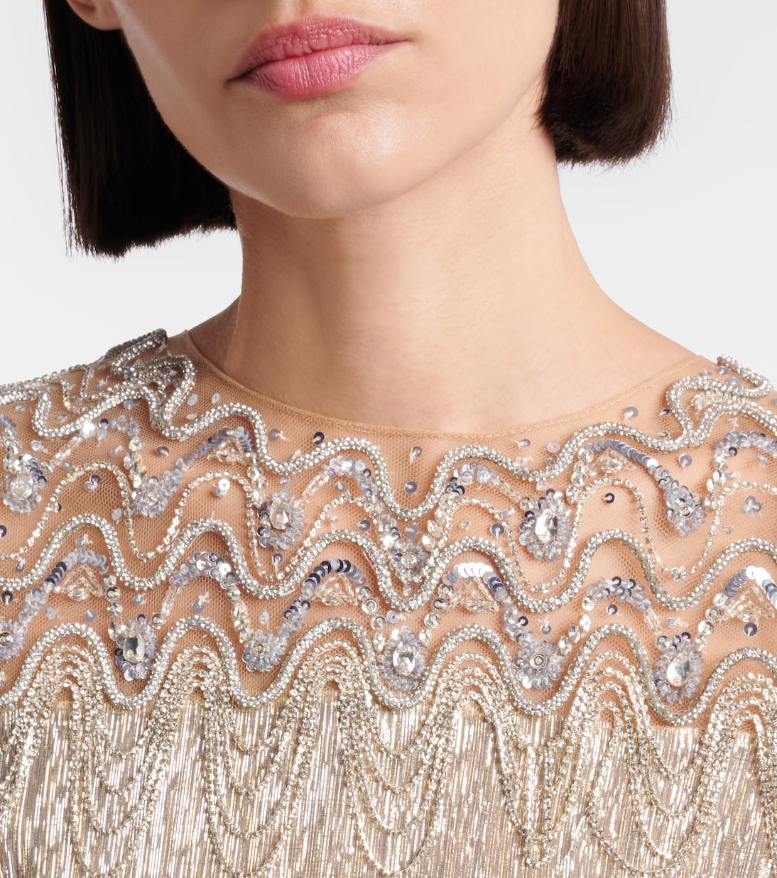 Verzierte Robe aus Seide | Oscar de la Renta