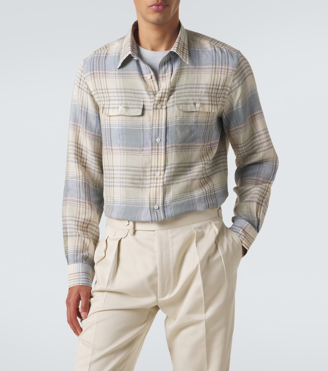 Plaid linen shirt | Ralph Lauren Purple Label