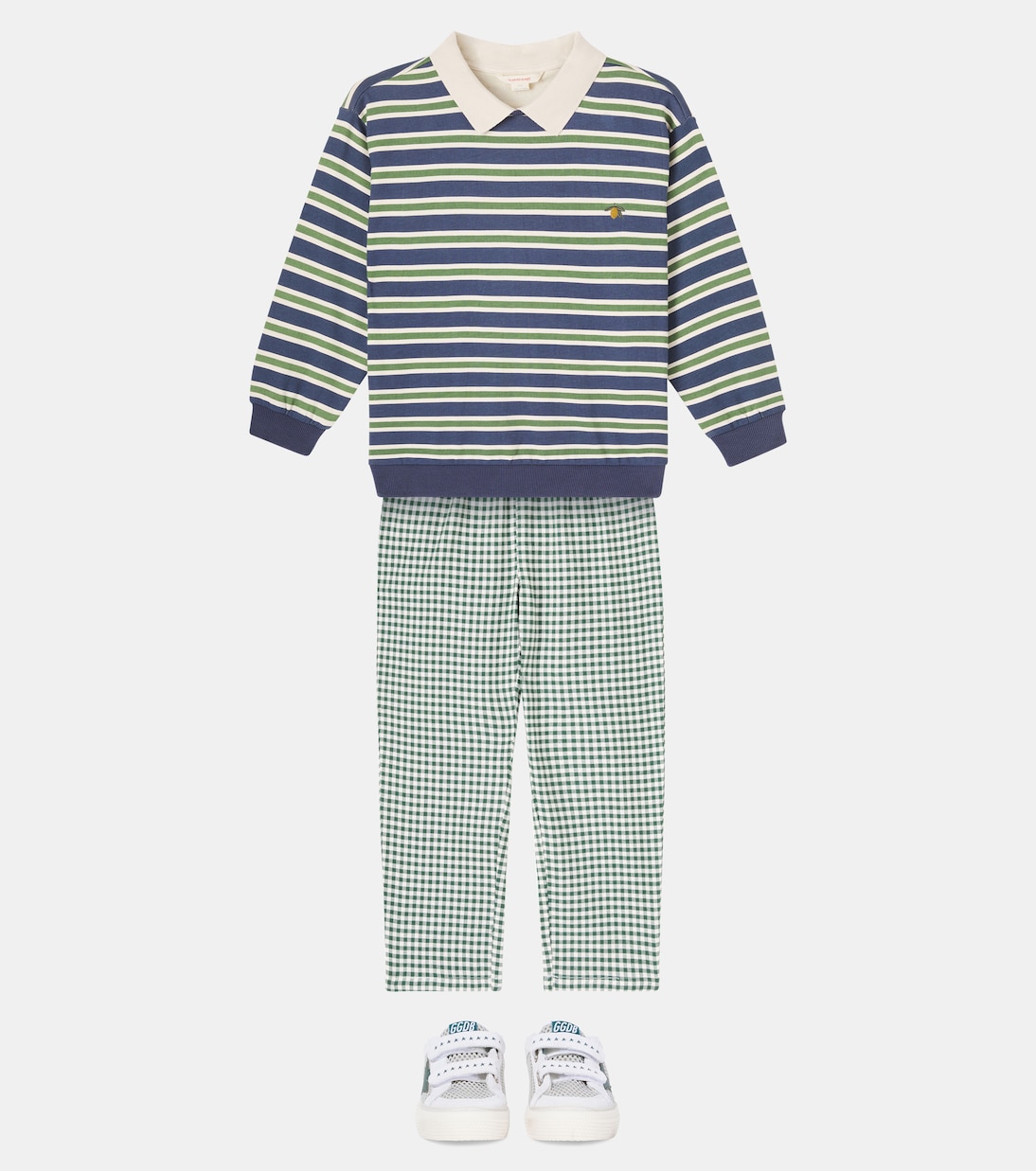 Spotty striped cotton polo shirt | Konges Sløjd