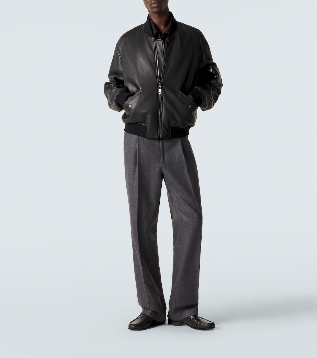 Chaqueta bomber de piel | Dolce&Gabbana