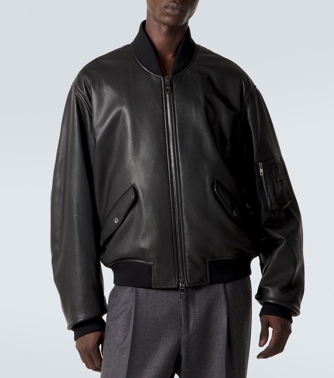 Chaqueta bomber de piel | Dolce&Gabbana