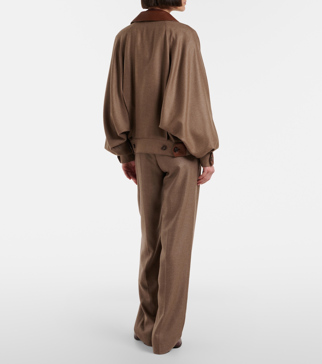 Chad pleated cashmere and silk wide-leg pants | Loro Piana