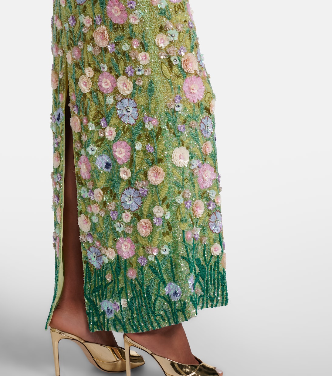 Embellished floral gown | Là Fuori