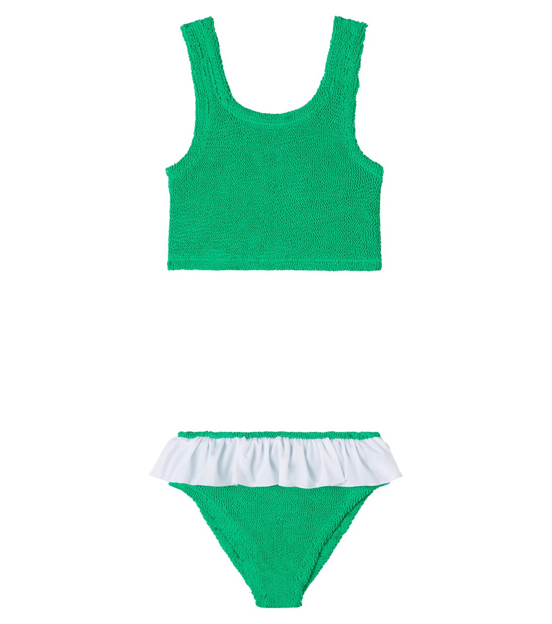 Olive ruffled bikini | Hunza G Kids