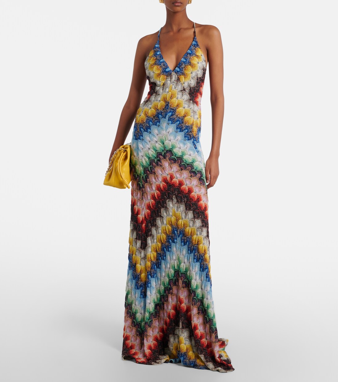 Open-back lamé maxi dress | Missoni