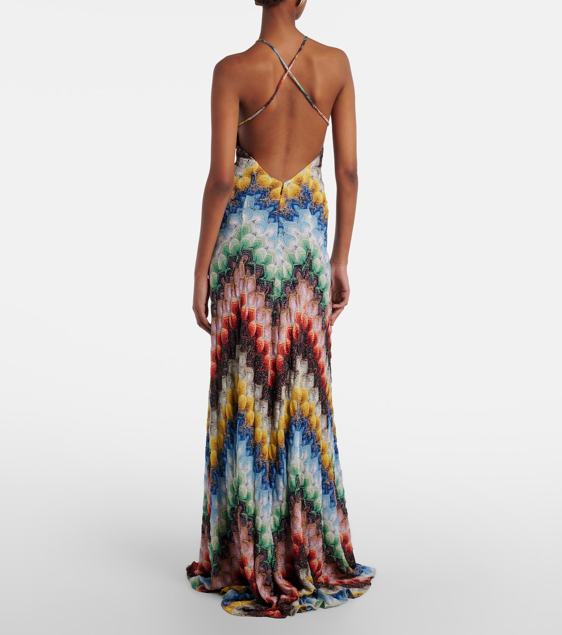 Open-back lamé maxi dress | Missoni