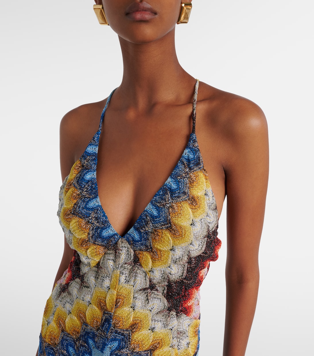 Open-back lamé maxi dress | Missoni