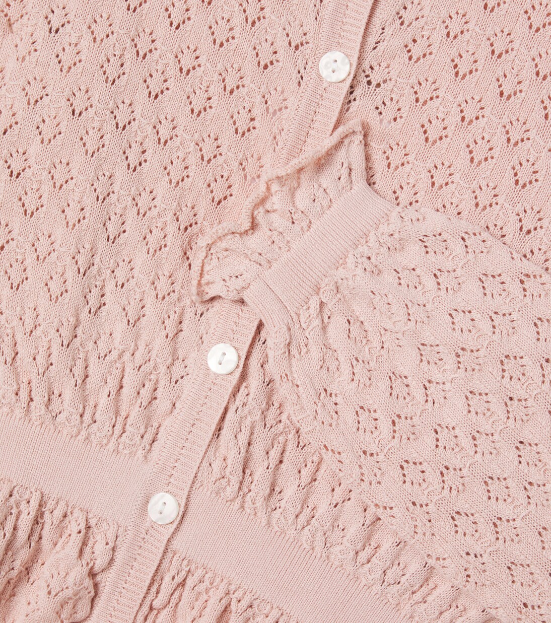 Pointelle cotton cardigan | Molo