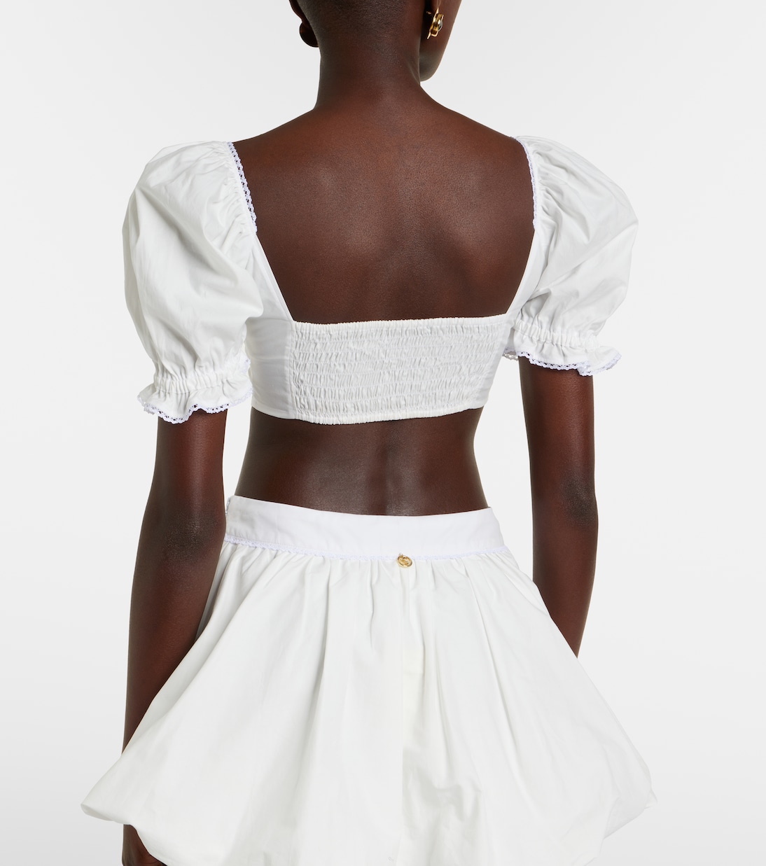 Crop top Ligia in popeline di cotone | Bananhot